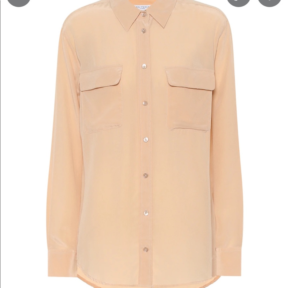 Equipment slim signature blouse size xs beige